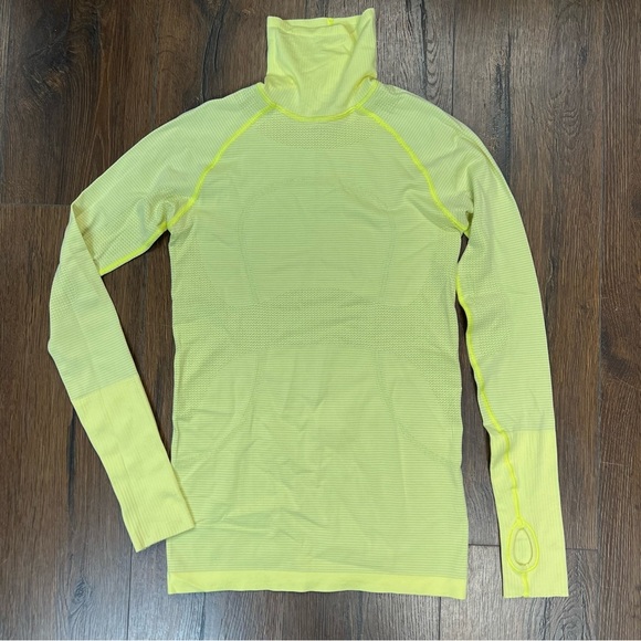 Lululemon Run: Swiftly Turtleneck Clarity Yellow SZ 6 - Picture 2 of 7